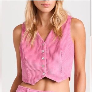 NWT Donni Cord Crop Vest xxs